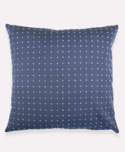 Anchal Home Goods Cross Stitch Throw Pillow - Slate