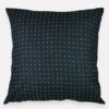 Anchal Home Goods Cross Stitch Euro Throw Pillow - Charcoal