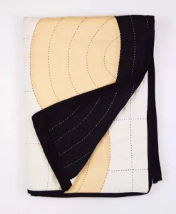 Anchal Crescent Lattice Quilt - Charcoal Home Goods 17 Anchal Crescent Lattice Quilt - Charcoal Home Goods