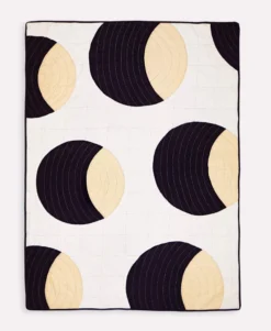 Anchal Crescent Lattice Quilt - Charcoal Home Goods