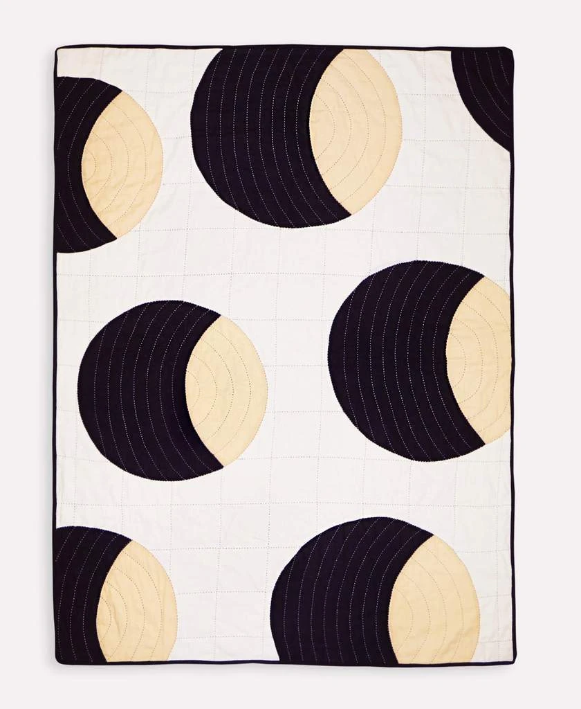 Anchal Crescent Lattice Quilt - Charcoal Home Goods 3 Anchal Crescent Lattice Quilt - Charcoal Home Goods