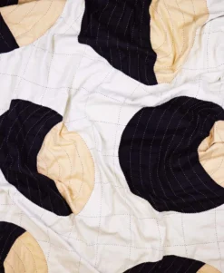 Anchal Crescent Lattice Quilt - Charcoal Home Goods 13 Anchal Crescent Lattice Quilt - Charcoal Home Goods