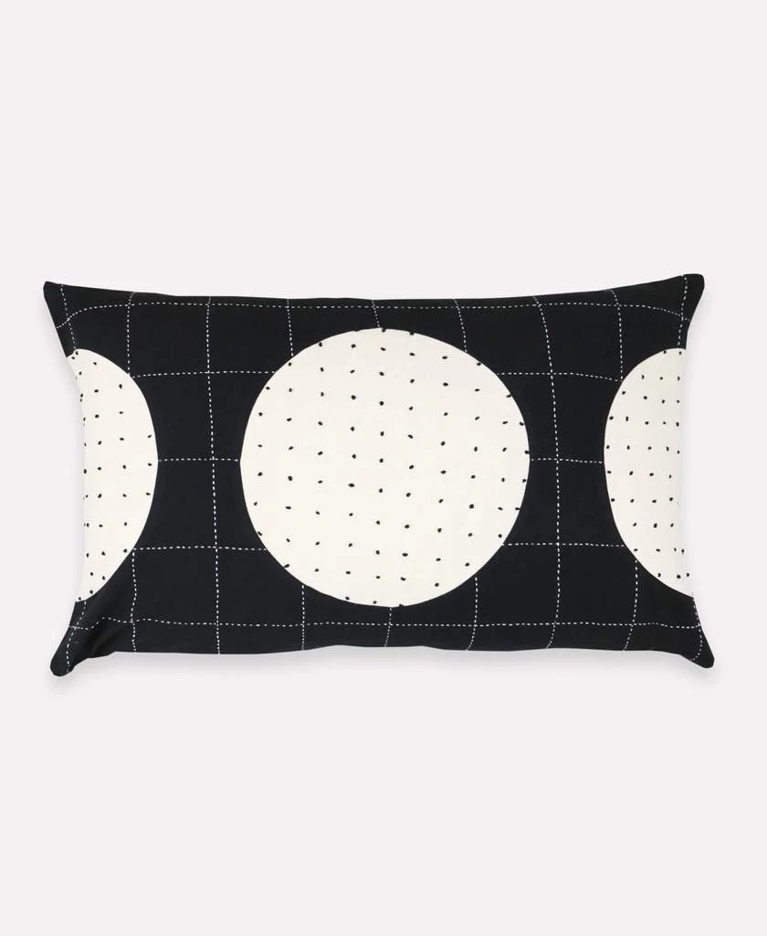 Anchal Lunar Dot Lumbar Pillow - Charcoal 3 Anchal Lunar Dot Lumbar Pillow - Charcoal