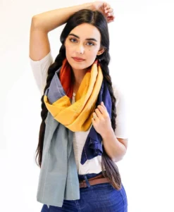 Anchal Accessories Rainbow Colorblock Scarf