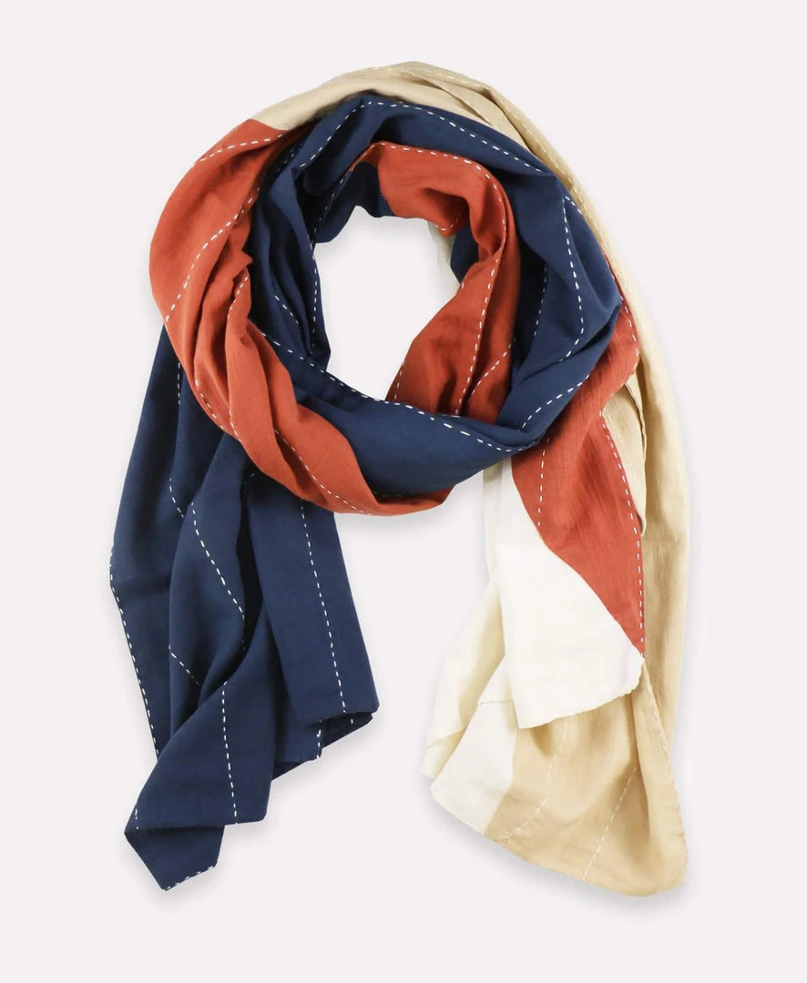 Anchal Accessories Rust Colorblock Scarf 3 Anchal Accessories Rust Colorblock Scarf