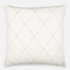 Anchal Home Goods Diamond Stitch Euro Throw Pillow - Bone