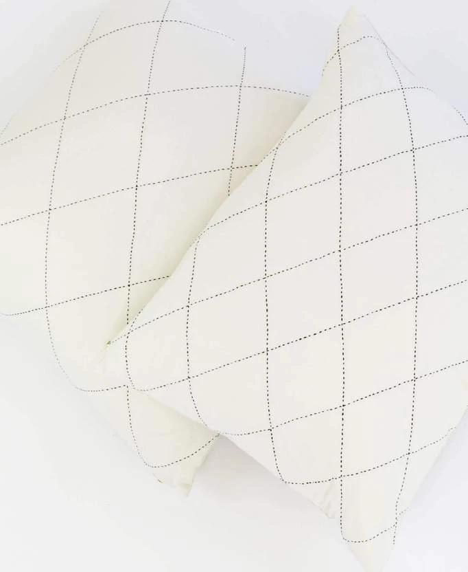 Anchal Diamond Stitch Standard Throw Pillow - Bone 5 Anchal Diamond Stitch Standard Throw Pillow - Bone