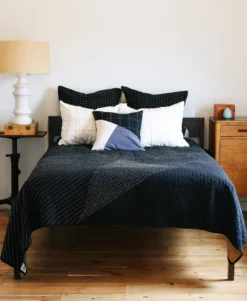 Anchal Home Goods Grid Stitch Standard Throw Pillow - Bone