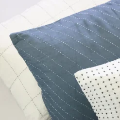 Anchal Home Goods Grid Stitch Standard Throw Pillow - Bone