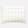Anchal Home Goods Grid Stitch Standard Throw Pillow - Bone