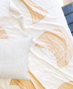 Anchal Crescent Lattice Quilt - Sand 20 Anchal Crescent Lattice Quilt - Sand