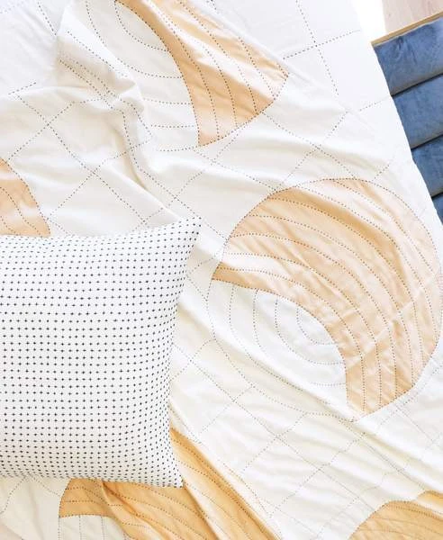 Anchal Crescent Lattice Quilt - Sand 11 Anchal Crescent Lattice Quilt - Sand