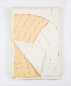 Anchal Crescent Lattice Quilt - Sand 18 Anchal Crescent Lattice Quilt - Sand