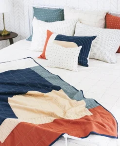 Anchal Autumn Curve Throw Blanket Home Goods