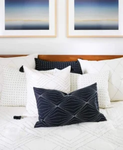 Anchal Home Goods Prism Lumbar Pillow - Charcoal