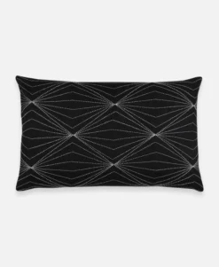 Anchal Home Goods Prism Lumbar Pillow - Charcoal