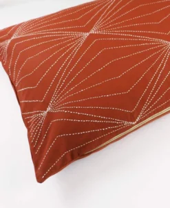 Anchal Home Goods Prism Lumbar Pillow - Rust