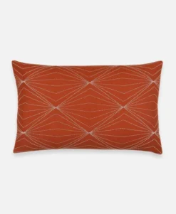 Anchal Home Goods Prism Lumbar Pillow - Rust