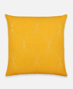 Anchal Prism Throw Pillow - Mustard