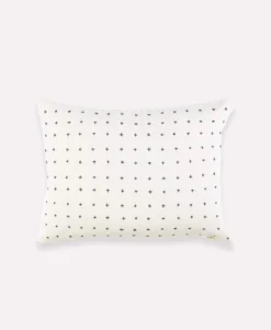 Anchal Cross Stitch Small Throw Pillow - Bone