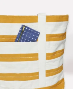 Anchal Stripe Canvas Tote Bag - Mustard Accessories