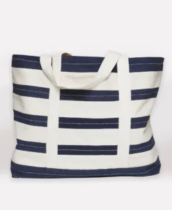 Anchal Accessories Stripe Canvas Tote Bag - Navy
