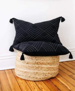 Anchal Tilt Throw Pillow - Charcoal