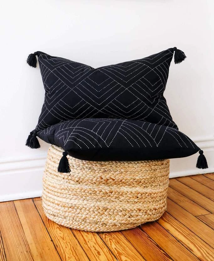 Anchal Tilt Throw Pillow - Charcoal 4 Anchal Tilt Throw Pillow - Charcoal