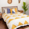 Anchal Home Goods Triangle Duvet Cover - Mustard