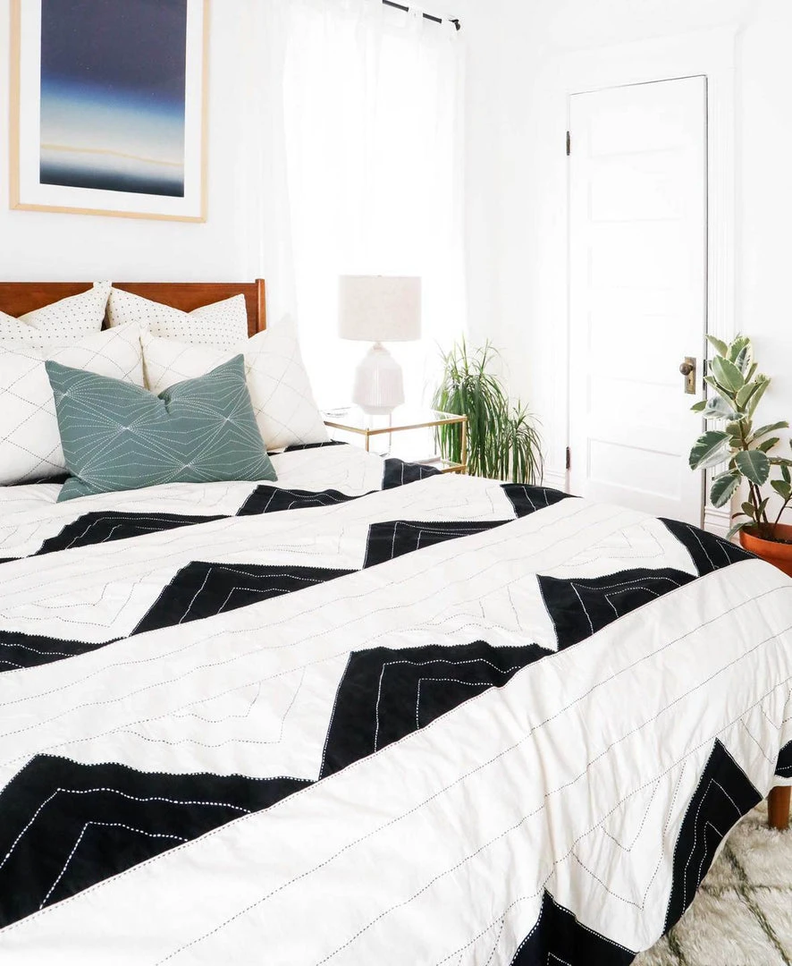 Anchal Triangle Duvet Cover - Charcoal 3 Anchal Triangle Duvet Cover - Charcoal