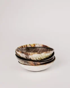 August Sage Ankole Horn Bowl -Dark Kitchen + Dining