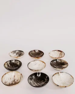 August Sage Ankole Horn Bowl -Dark Kitchen + Dining