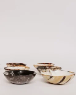 August Sage Ankole Horn Bowl -Dark Kitchen + Dining