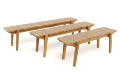 Masaya & Co. Furniture Apanas Slatted Top Outdoor Bench