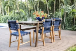 Masaya & Co. Apanas Slatted Top Outdoor Dining Table Furniture