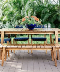 Masaya & Co. Apanas Slatted Top Outdoor Dining Table Furniture