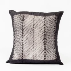 Studio Variously Ara Silk Throw Pillow - Black Throw Pillows