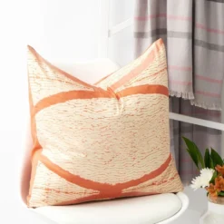 Studio Variously Home Goods Arc Silk Throw Pillow - Coral 10 Studio Variously Home Goods Arc Silk Throw Pillow - Coral