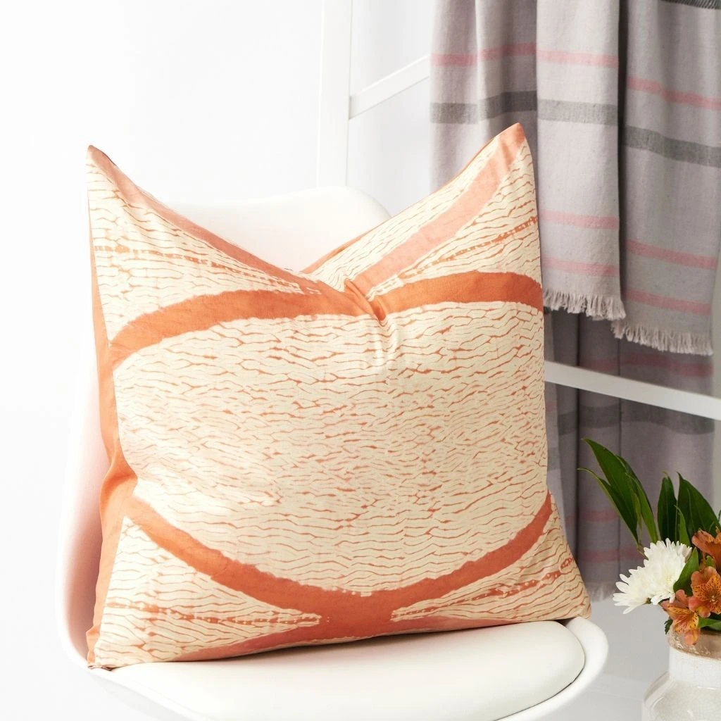 Studio Variously Home Goods Arc Silk Throw Pillow - Coral 6 Studio Variously Home Goods Arc Silk Throw Pillow - Coral