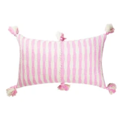 Archive New York Home Goods Antigua Lumbar Pillow - Baby Pink Striped