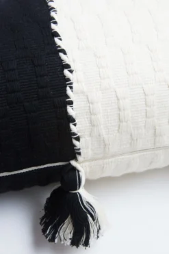 Archive New York Antigua Lumbar Pillow - White + Black Home Goods