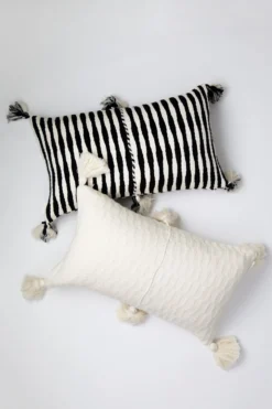 Archive New York Antigua Lumbar Pillow - Black + White