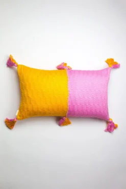 Archive New York Antigua Lumbar Pillow - Bubblegum + Orange Handcrafted 9 Archive New York Antigua Lumbar Pillow - Bubblegum + Orange Handcrafted
