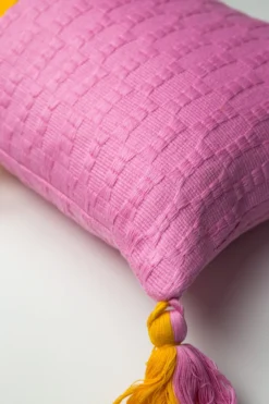 Archive New York Antigua Lumbar Pillow - Bubblegum + Orange Handcrafted