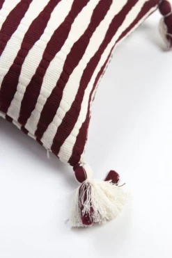 Archive New York Antigua Lumbar Pillow - Burgundy Striped 8 Archive New York Antigua Lumbar Pillow - Burgundy Striped