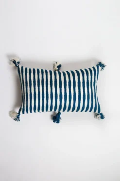 Archive New York Antigua Lumbar Pillow - Dark Teal Striped 9 Archive New York Antigua Lumbar Pillow - Dark Teal Striped