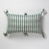Archive New York Home Goods Antigua Lumbar Pillow - Dusty Green Striped