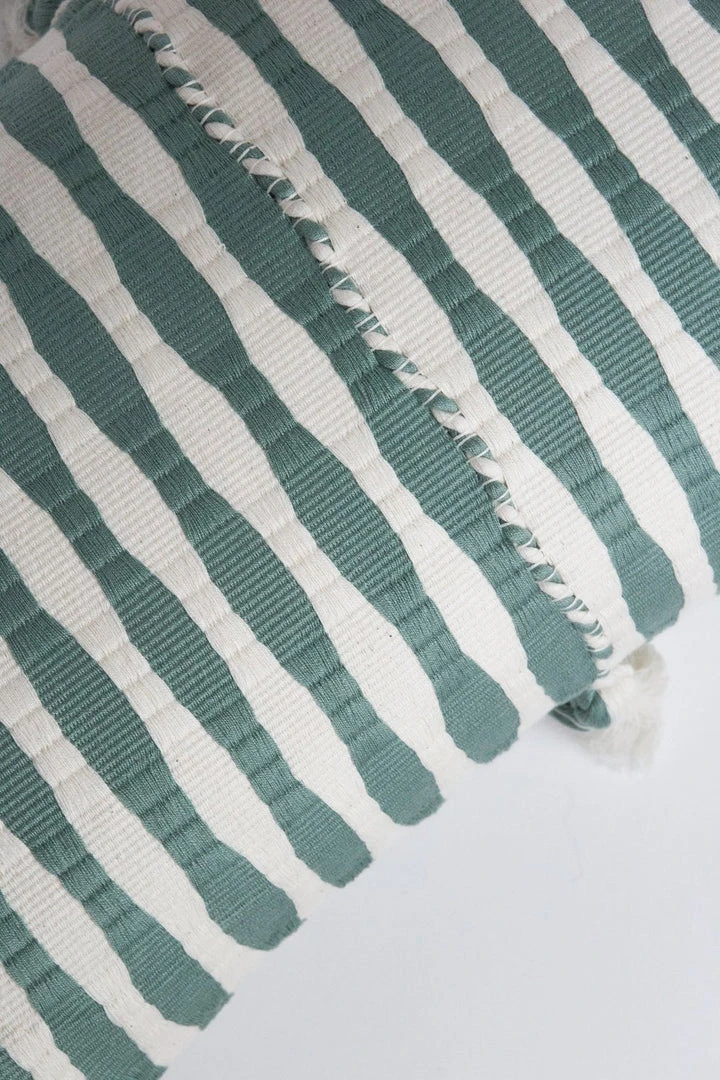 Archive New York Home Goods Antigua Lumbar Pillow - Dusty Green Striped 4 Archive New York Home Goods Antigua Lumbar Pillow - Dusty Green Striped