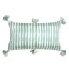 Archive New York Antigua Lumbar Pillow - Faded Aqua Striped