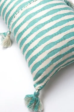 Archive New York Antigua Lumbar Pillow - Faded Aqua Striped 9 Archive New York Antigua Lumbar Pillow - Faded Aqua Striped